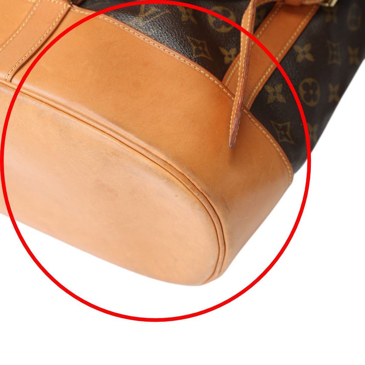 LOUIS VUITTON Shoulder Bag M42244 Monogram canvas, leather Brown Drawstring type Monogram RandonneeGM Women Used Authentic