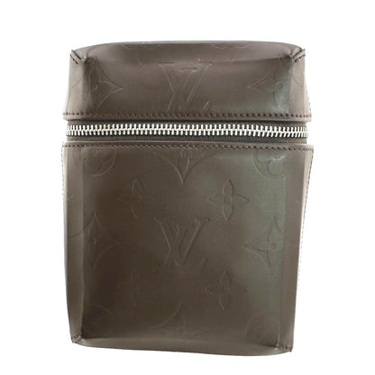 LOUIS VUITTON Pouch M46550 Monogram grass leather Brown Waist pouch Monogram Glace Ray mens Used Authentic