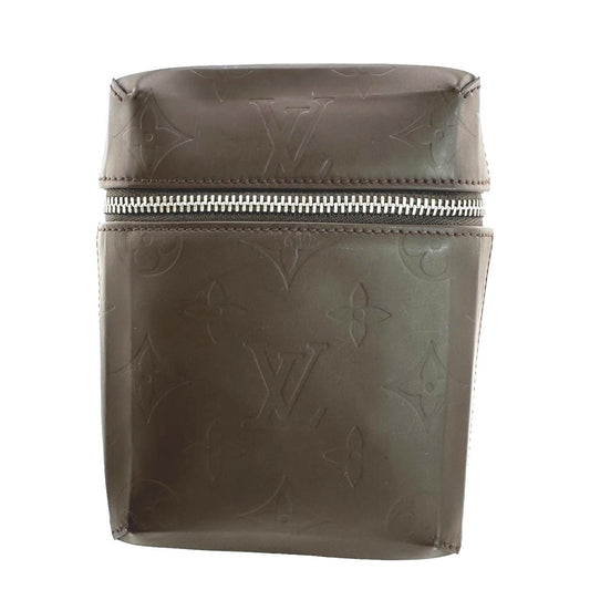 LOUIS VUITTON Pouch M46550 Monogram grass leather Brown Waist pouch Monogram Glace Ray mens Used Authentic