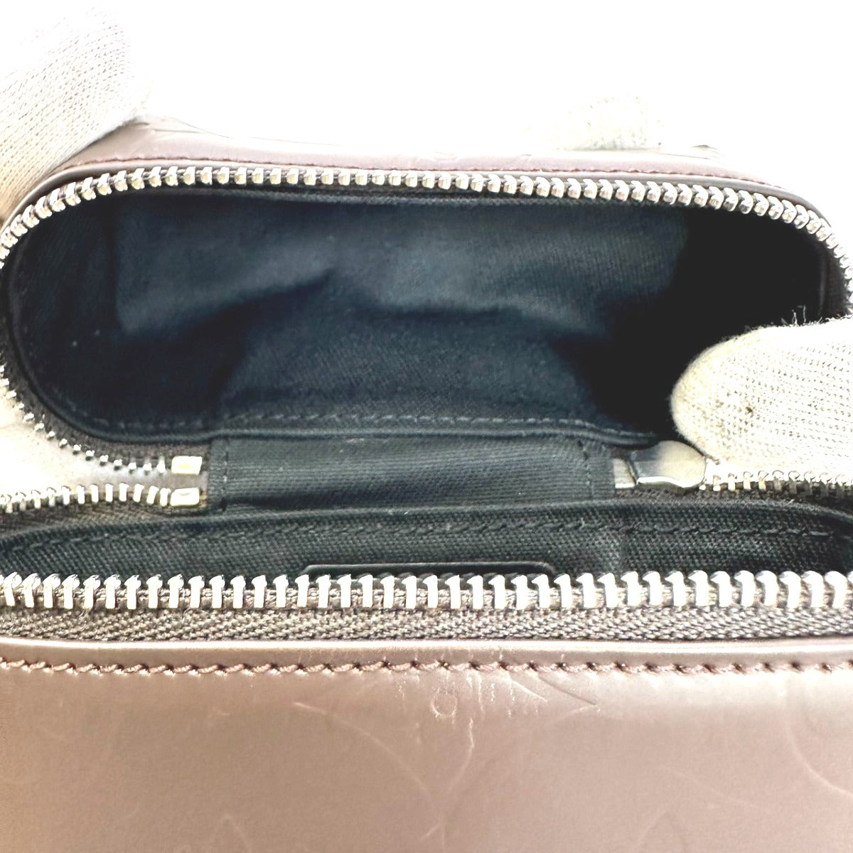 LOUIS VUITTON Pouch M46550 Monogram grass leather Brown Waist pouch Monogram Glace Ray mens Used Authentic
