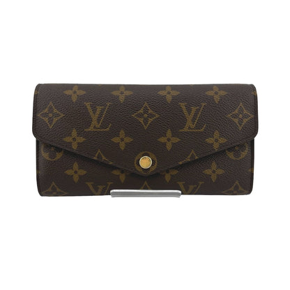 LOUIS VUITTON Long Wallet Purse M60531 Monogram canvas Brown Wallet Monogram Portefeuille Sara Women Used Authentic