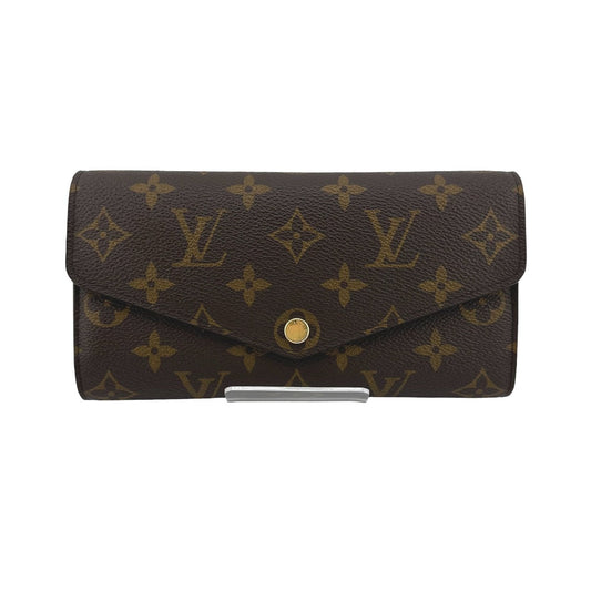 LOUIS VUITTON Long Wallet Purse M60531 Monogram canvas Brown Wallet Monogram Portefeuille Sara Women Used Authentic