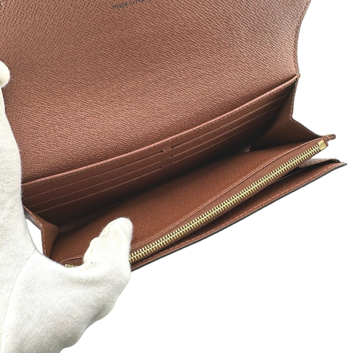 LOUIS VUITTON Long Wallet Purse M60531 Monogram canvas Brown Wallet Monogram Portefeuille Sara Women Used Authentic