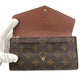 LOUIS VUITTON Long Wallet Purse M60531 Monogram canvas Brown Wallet Monogram Portefeuille Sara Women Used Authentic