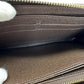 LOUIS VUITTON Long Wallet Purse N60015 Damier canvas, leather Brown Zip Around Damier Zippy wallet old model Women(Unisex) Used Authentic