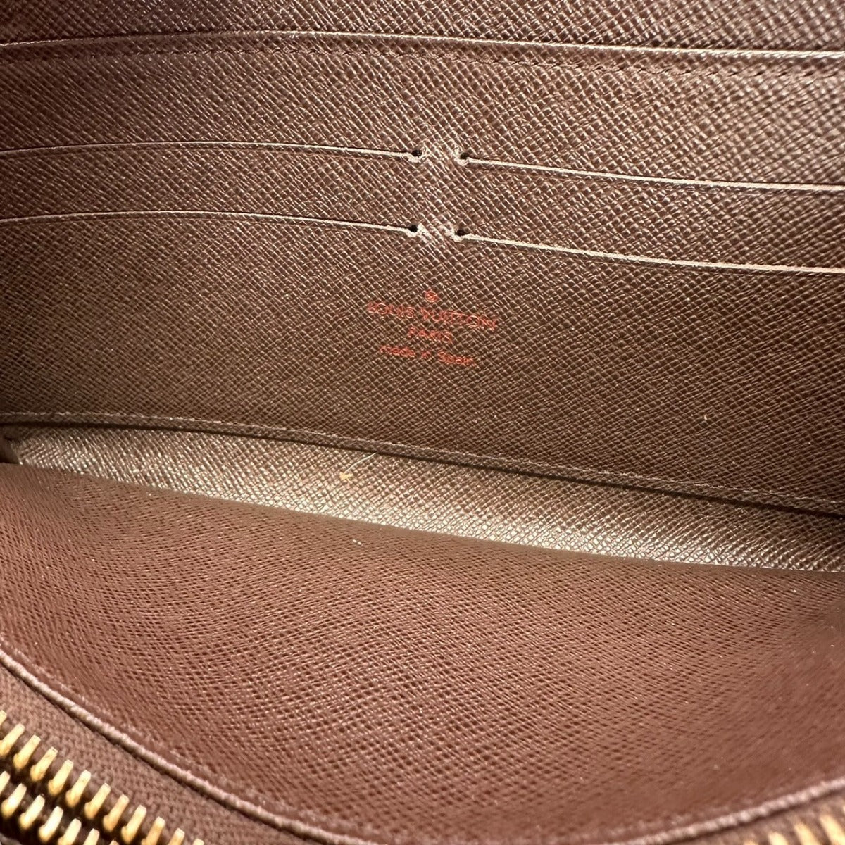 LOUIS VUITTON Long Wallet Purse N60015 Damier canvas, leather Brown Zip Around Damier Zippy wallet old model Women(Unisex) Used Authentic