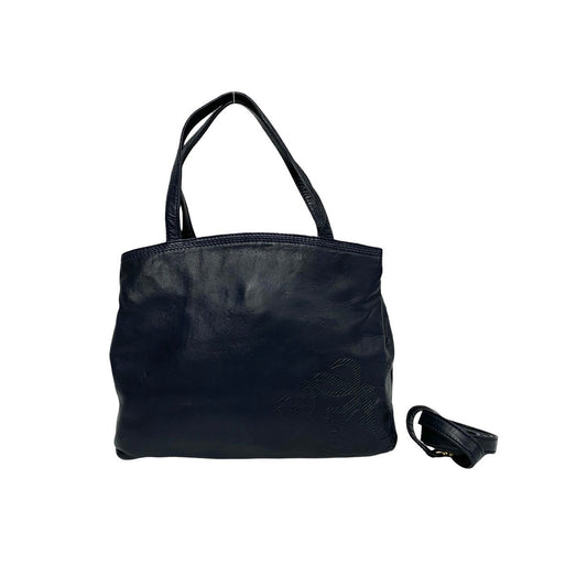 LOEWE Shoulder Bag leather Navy Anagram logo mens(Unisex) Used Authentic