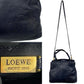 LOEWE Shoulder Bag leather Navy Anagram logo mens(Unisex) Used Authentic