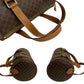 CELINE Handbag Leather, PVC Brown Macadam Blason Pattern Women Used Authentic