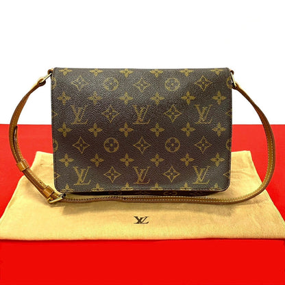 LOUIS VUITTON Shoulder Bag M511257 Leather, PVC Brown Musette tango short Women Used Authentic