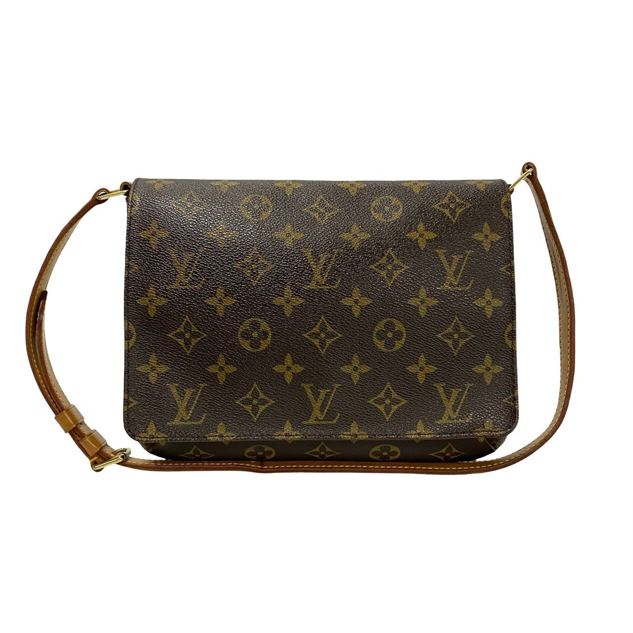 LOUIS VUITTON Shoulder Bag M511257 Leather, PVC Brown Musette tango short Women Used Authentic