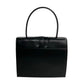 CELINE Handbag Calfskin, Leather black Ribbon logo Metal Women Used Authentic