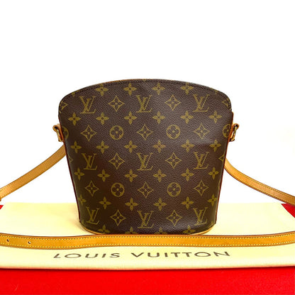 LOUIS VUITTON Shoulder Bag M51290 Leather, PVC Brown Monogram Drouot Women Used Authentic