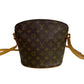 LOUIS VUITTON Shoulder Bag M51290 Leather, PVC Brown Monogram Drouot Women Used Authentic