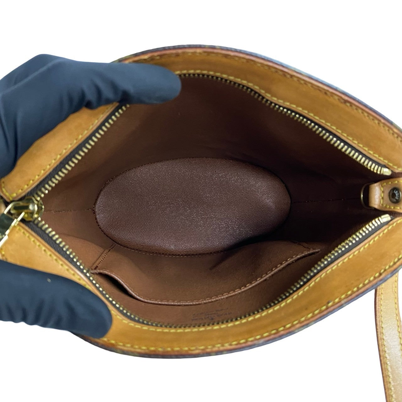 LOUIS VUITTON Shoulder Bag M51290 Leather, PVC Brown Monogram Drouot Women Used Authentic