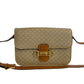 CELINE Shoulder Bag Leather, PVC Brown Macadam Blason Pattern Women Used Authentic