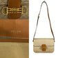 CELINE Shoulder Bag Leather, PVC Brown Macadam Blason Pattern Women Used Authentic