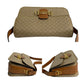 CELINE Shoulder Bag Leather, PVC Brown Macadam Blason Pattern Women Used Authentic