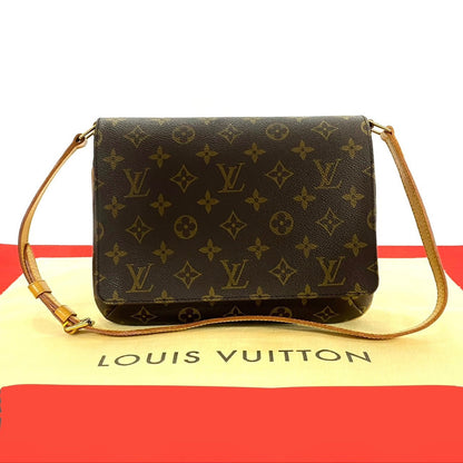 LOUIS VUITTON Shoulder Bag M51388 Leather, PVC Brown Monogram Musette Tango Long mens(Unisex) Used Authentic