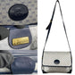 GUCCI Shoulder Bag Leather, PVC Navy Micro GG logo Women Used Authentic