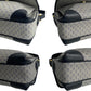 GUCCI Shoulder Bag Leather, PVC Navy Micro GG logo Women Used Authentic