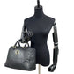 LOEWE Handbag leather black Anagram logo mens(Unisex) Used Authentic