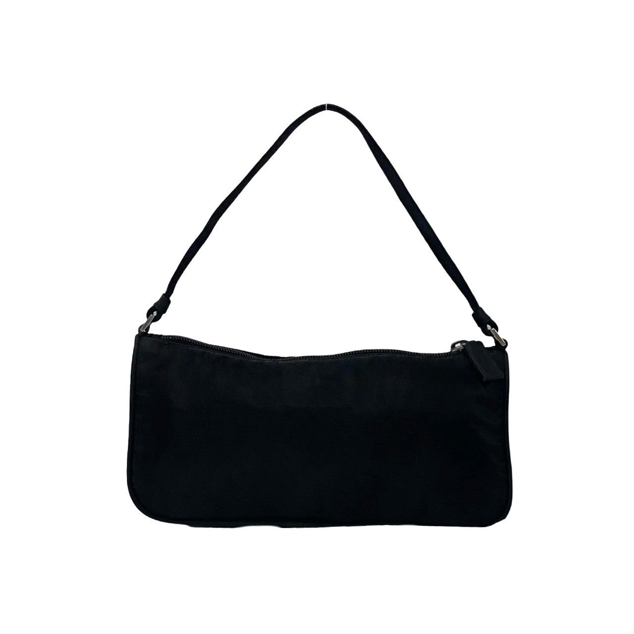 PRADA Handbag Nylon black Triangle Logo Metal Women Used Authentic