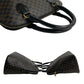CELINE Handbag Leather, PVC black Macadam Blason Triomphe Pattern Women Used Authentic