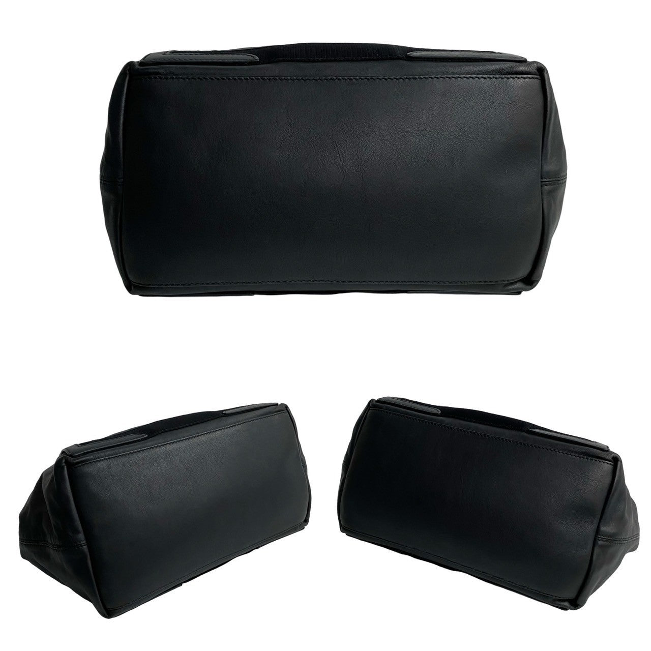 BALENCIAGA Handbag leather black Navy Cabas XS mens Used Authentic