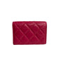 CHANEL Tri-fold wallet A70325 lambskin pink Small flap wallet 2.55 Women Used Authentic