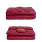 CHANEL Tri-fold wallet A70325 lambskin pink Small flap wallet 2.55 Women Used Authentic
