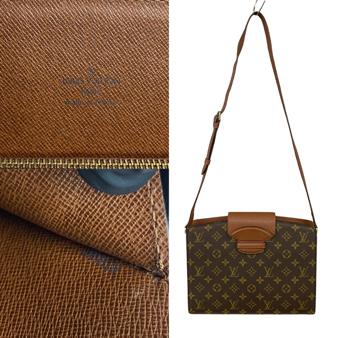 LOUIS VUITTON Shoulder Bag M51375 Leather, PVC Brown Monogram Kurcell mens(Unisex) Used Authentic