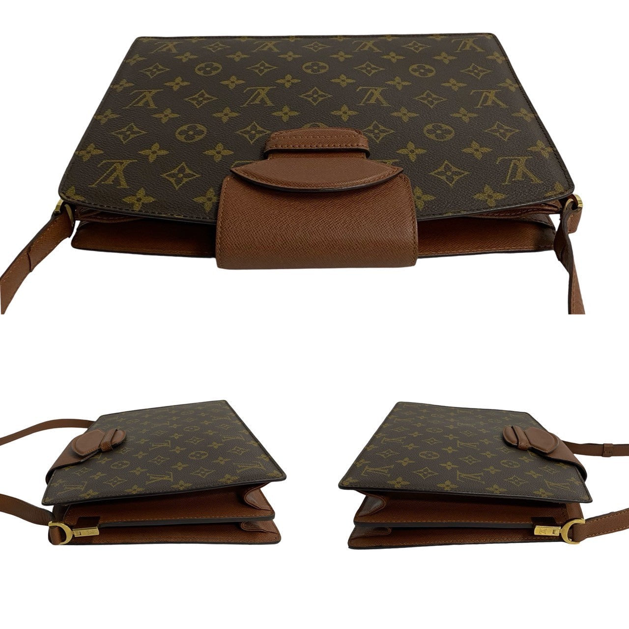 LOUIS VUITTON Shoulder Bag M51375 Leather, PVC Brown Monogram Kurcell mens(Unisex) Used Authentic