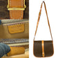 CELINE Shoulder Bag Leather, PVC Brown Macadam Blason Pattern Women(Unisex) Used Authentic