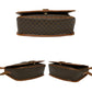 CELINE Shoulder Bag Leather, PVC Brown Macadam Blason Pattern Women(Unisex) Used Authentic