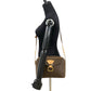 CELINE Shoulder Bag Leather, PVC Brown Macadam Blason Triomphe logo Pattern Women Used Authentic