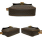 CELINE Shoulder Bag Leather, PVC Brown Macadam Blason Triomphe logo Pattern Women Used Authentic