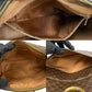 CELINE Shoulder Bag Leather, PVC Brown Macadam Blason Triomphe logo Pattern Women Used Authentic