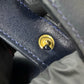 GUCCI Shoulder Bag leather Navy GG logo Metal Women Used Authentic