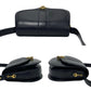 GUCCI Shoulder Bag leather Navy GG logo Metal Women Used Authentic