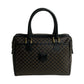 CELINE Handbag Leather, PVC Brown Macadam Blason Triomphe Pattern mens(Unisex) Used Authentic