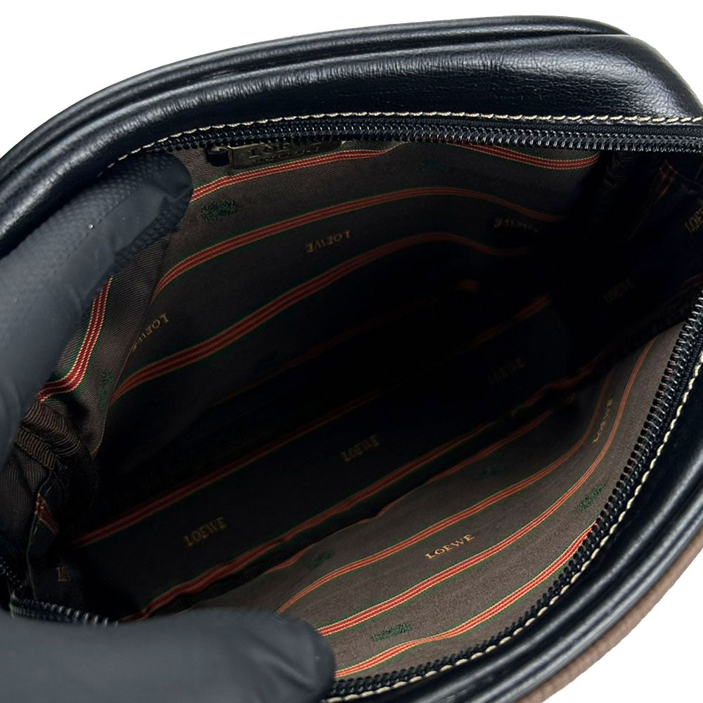 LOEWE Shoulder Bag leather black Velazquez