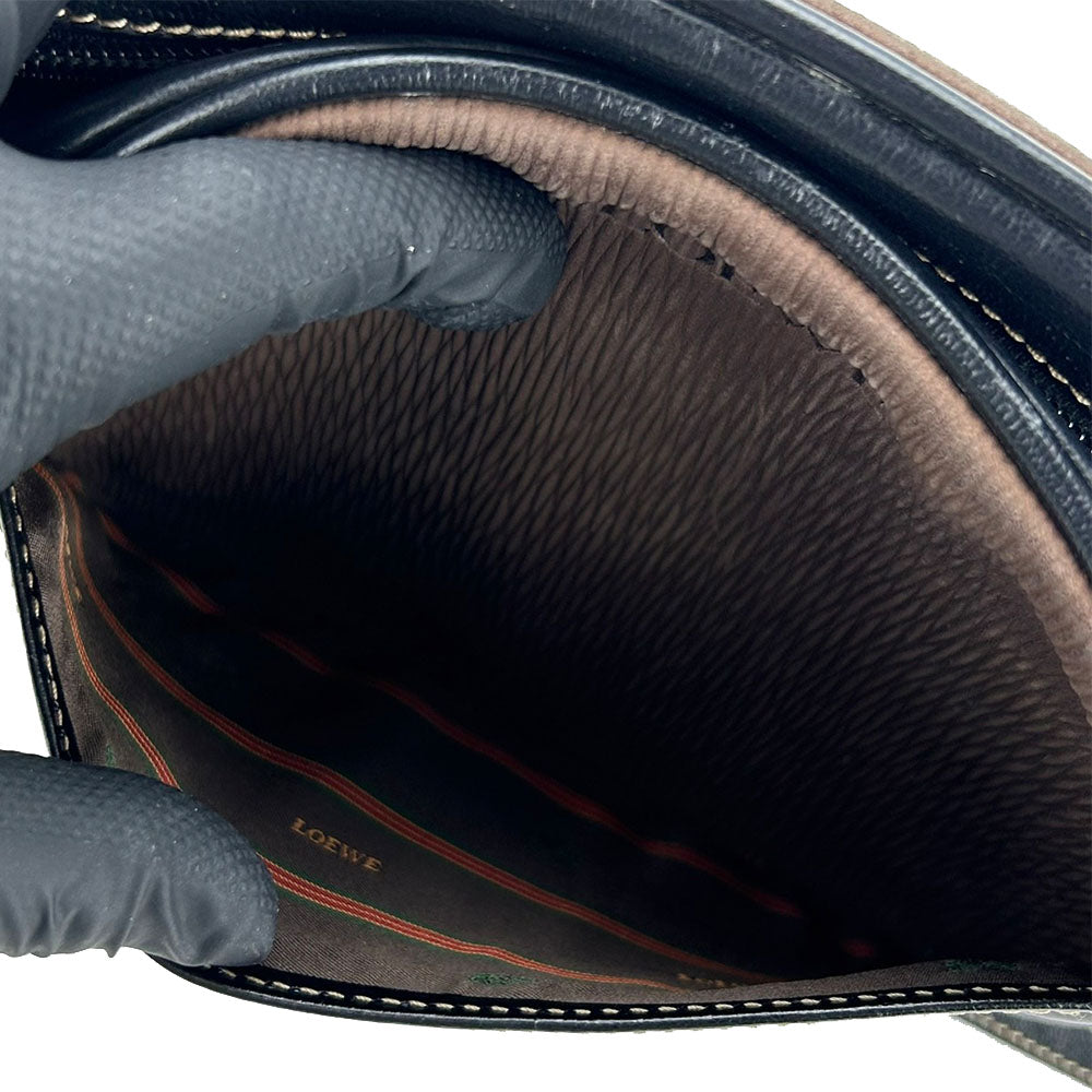 LOEWE Shoulder Bag leather black Velazquez