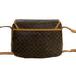 CELINE Shoulder Bag Leather, PVC Brown Macadam Blason Triomphe Pattern Women Used Authentic