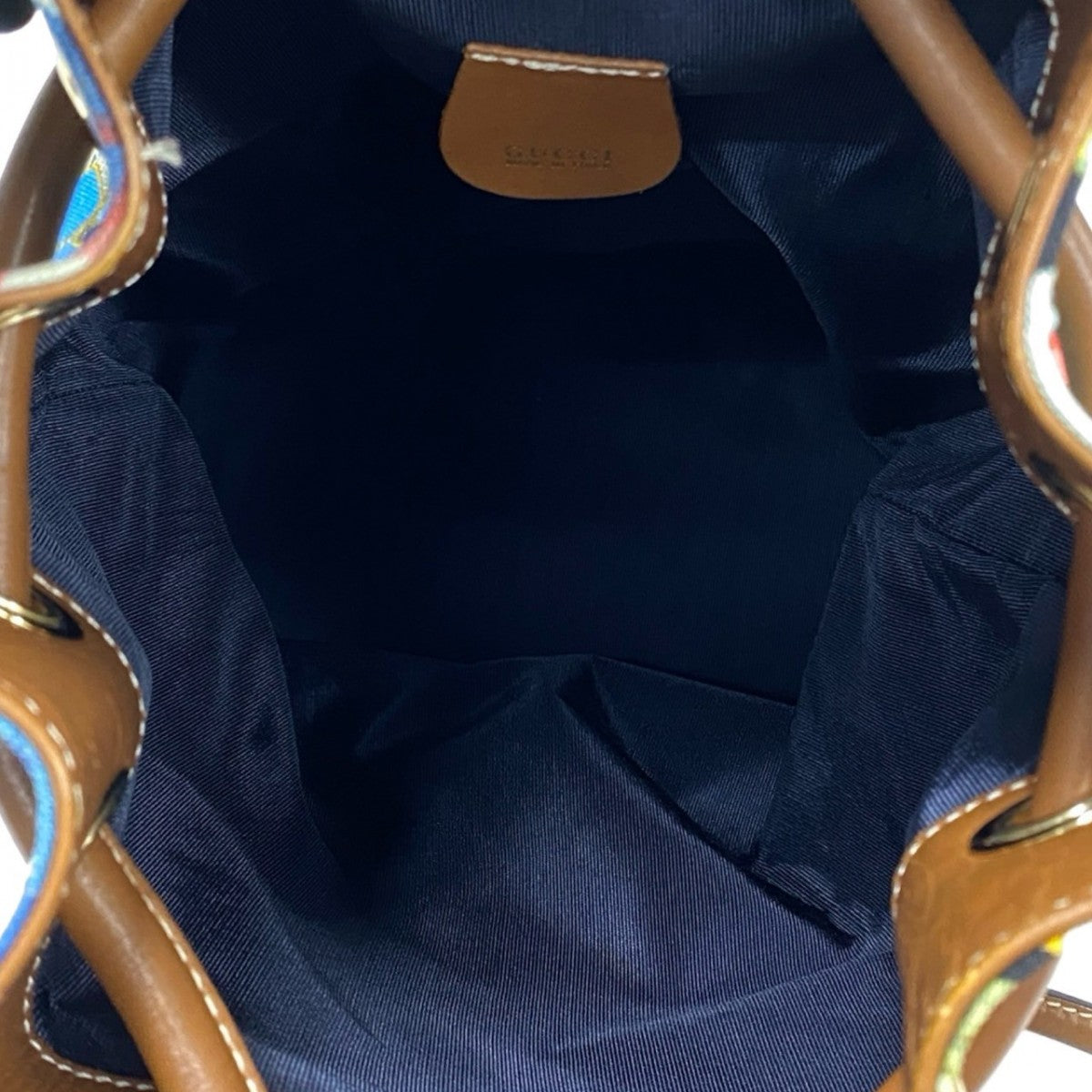 GUCCI Backpack Leather, Canvas multicolor Overall handle Shimo Women Used Authentic