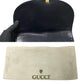 GUCCI Shoulder Bag Calfskin, Leather Navy GG logo Metal Women Used Authentic