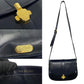 GUCCI Shoulder Bag Calfskin, Leather Navy GG logo Metal Women Used Authentic