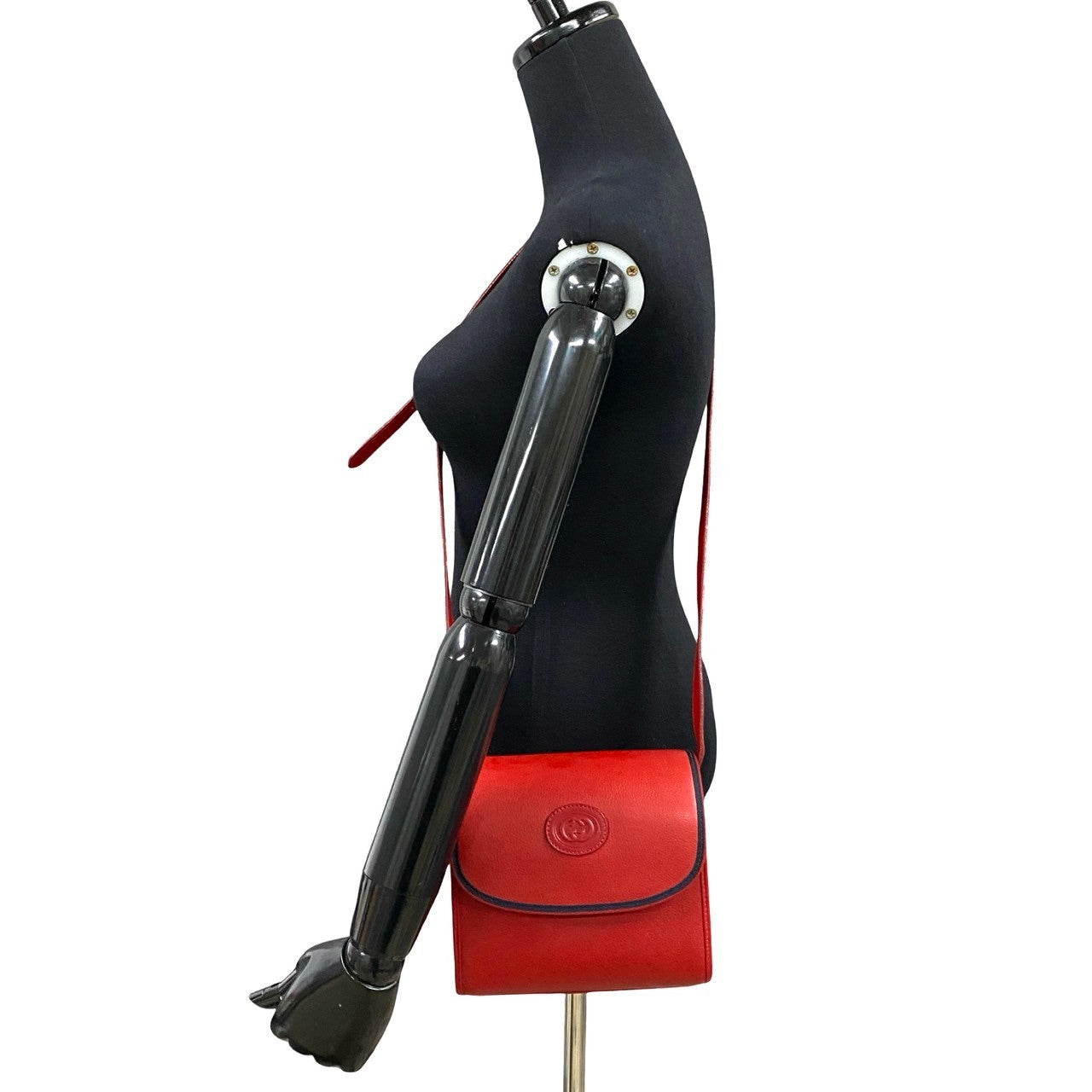 GUCCI Shoulder Bag leather Red