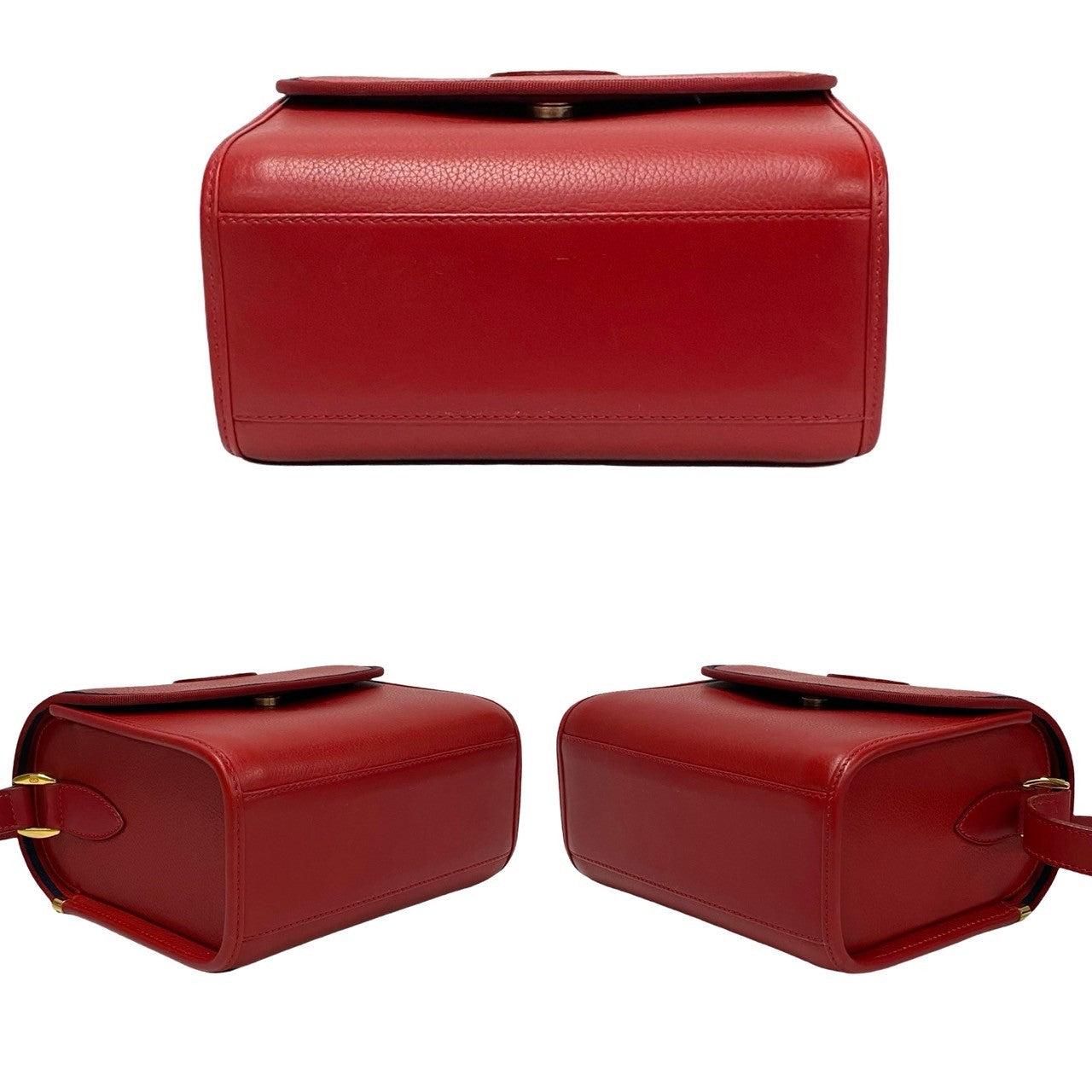 GUCCI Shoulder Bag leather Red