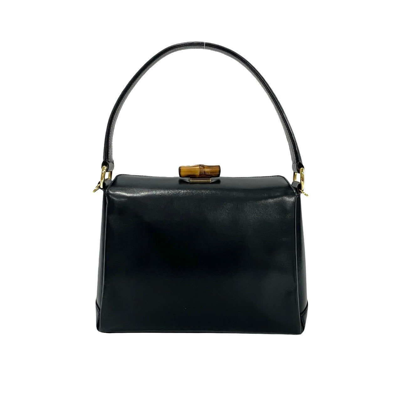 GUCCI Shoulder Bag Calfskin, Leather black Bamboo Women Used Authentic